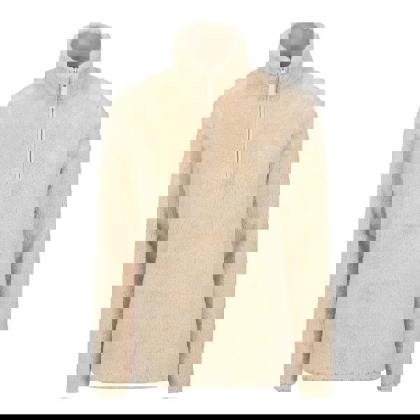 Mountain Warehouse Womens/Ladies Teddy Fleece Quarter Zip Fleece Top - Beige