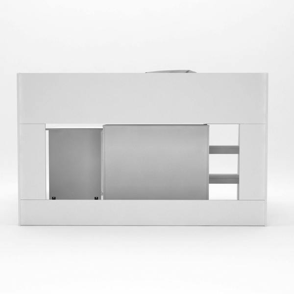 Behind/back view of the mid sleeper bed.