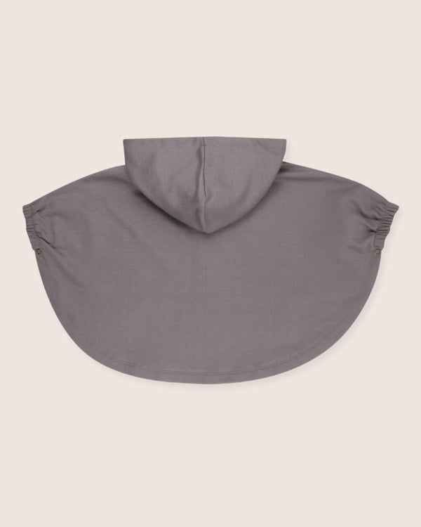 Midnight Grey Star And Moon Applique Hooded Poncho - image 4