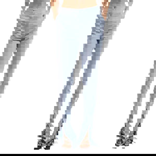 Off White Womens/Ladies Wool Blend Trousers - Light Blue