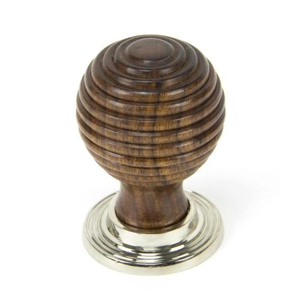From The Anvil Rosewood and Polished Nickel Beehive Cabinet Knob 38mm 83874