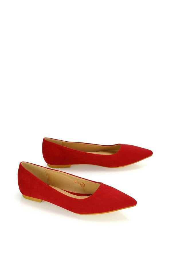 XY LONDON Pointed Toe Low Heel Bridal Ballerina Pump Shoes