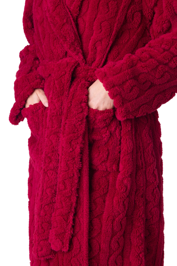 Camille Supersoft Luxury Fleece Jaquard Bathrobe