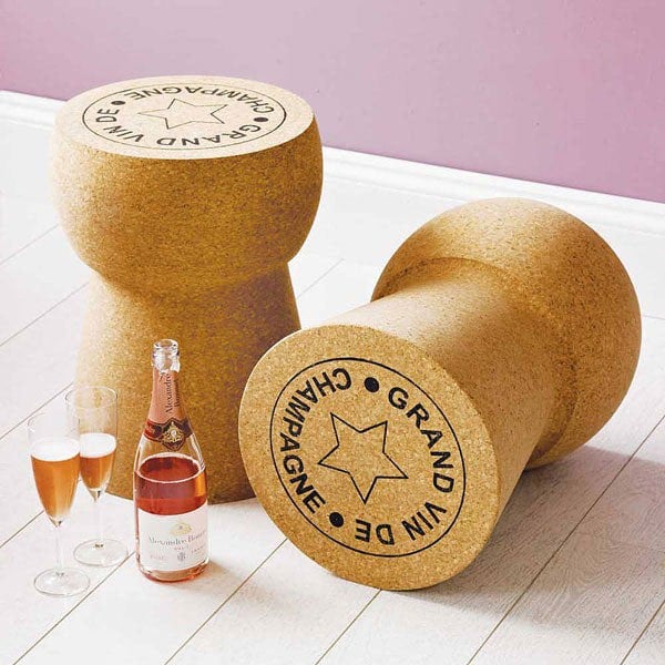 Giant Champagne Cork Side Table