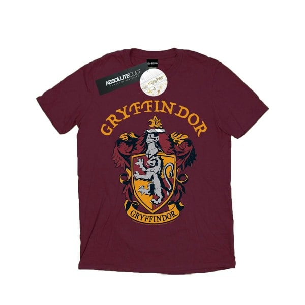 Harry Potter Girls Gryffindor Crest Cotton T-Shirt - Burgundy