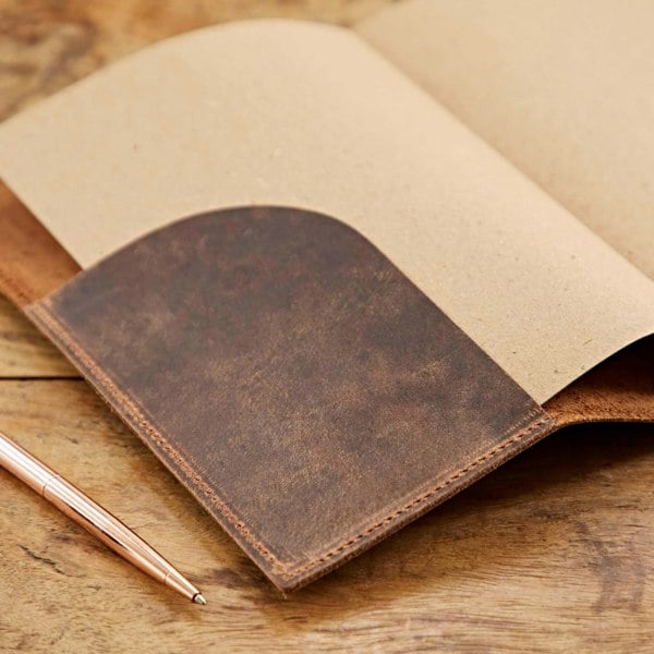 Paper High Buffalo Leather Refillable Journal