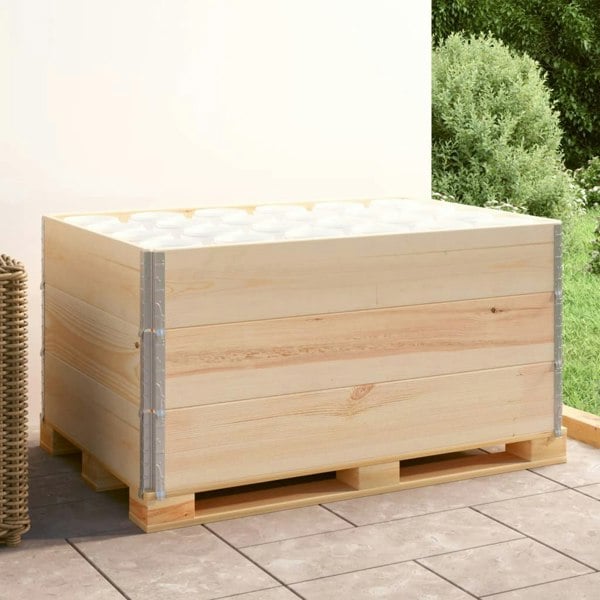 Berkfield Pallet Collars 3 pcs 80x120 cm Solid Pine Wood