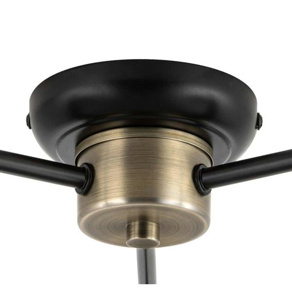 COSYLYTE Malanda 3 Light Smoky Glass Ceiling Light