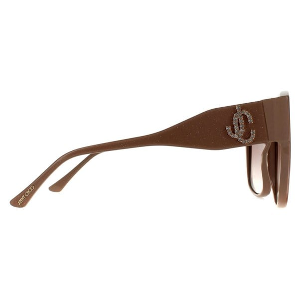 Jimmy Choo Sunglasses NOEMI/S KON HA Nude Glitter Brown Gradient