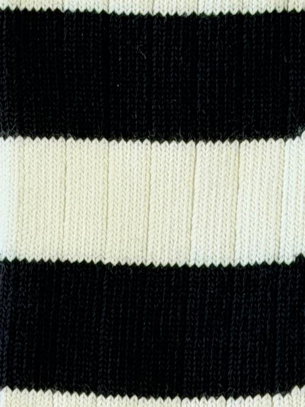 Jemsox Men's Twin Pack Rugby Socks – Black & White Stripe
