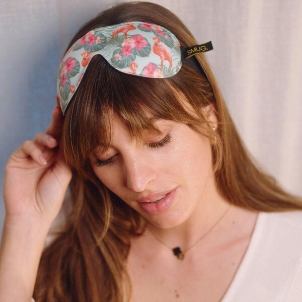 SMUG Contoured 3D Blackout Sleep Mask - Flamingo Print