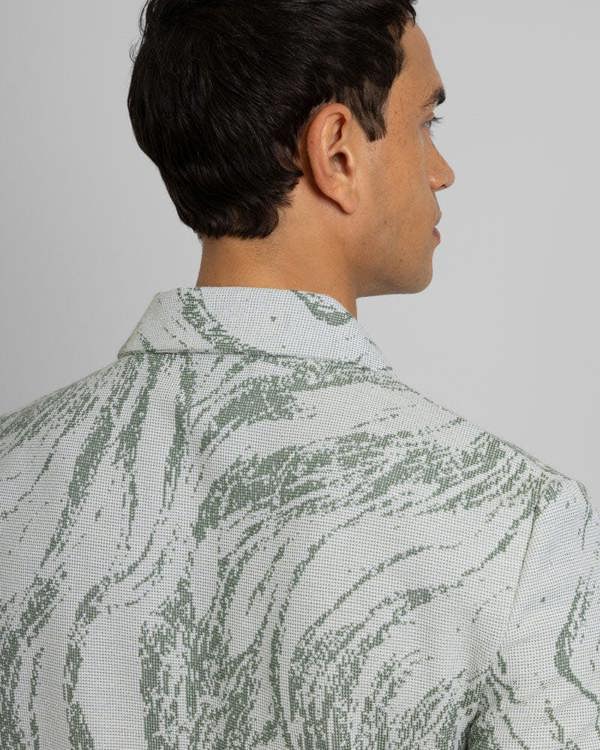 Steel & Jelly Pinner - Wave Effect Short Sleeve Shirt