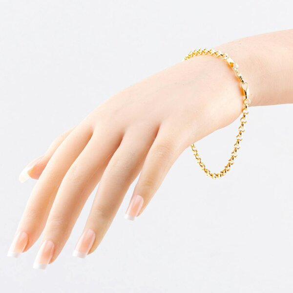 T. H. Baker 9ct Yellow Gold 8.5 Inch Belcher Chain Bracelet HRBP-400-9Y-8.5