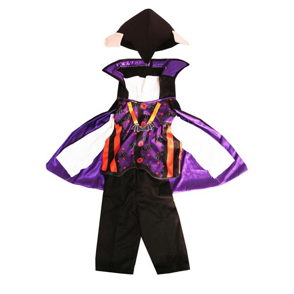 Bristol Novelty Toddler Vampire Halloween Costume - Purple/Black/White - 