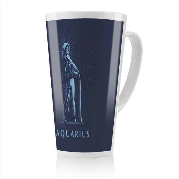 Benjamin Tate Design Sign Of The Zodiac Aquarius Dining Latte Mug