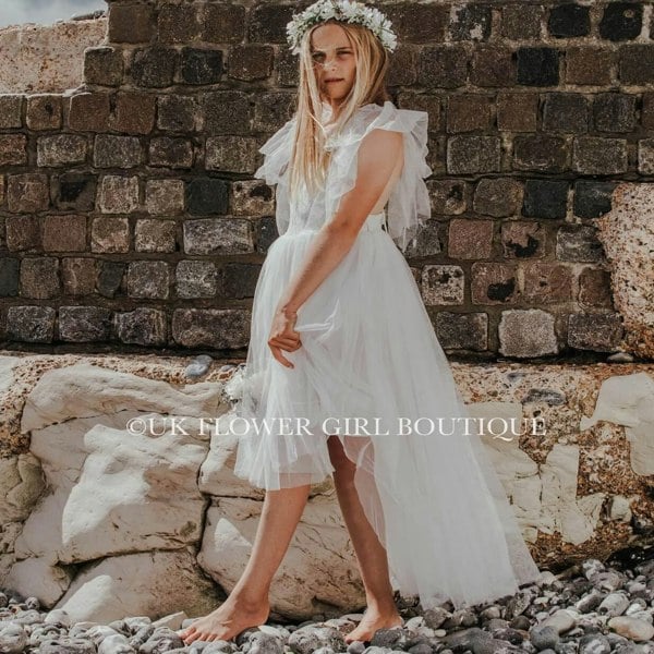 White Flower Girl Dress