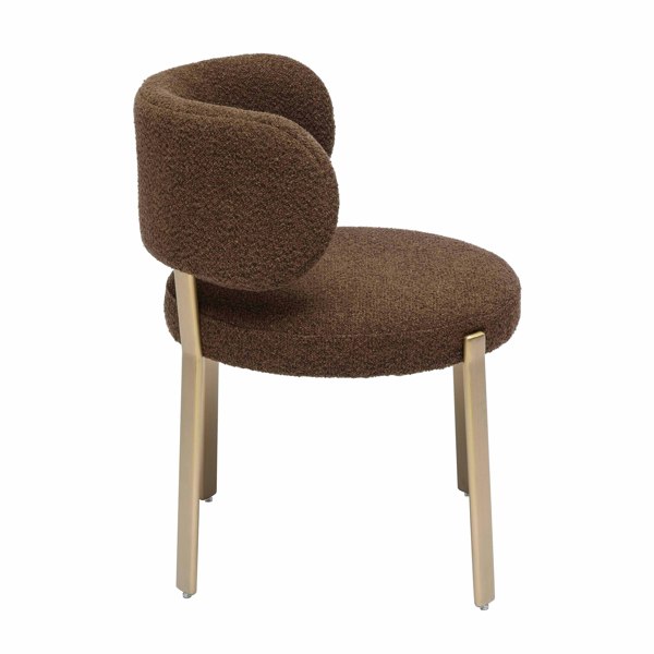 Furniture Edit Margaret Chocolate Brown Boucle Dining Chair