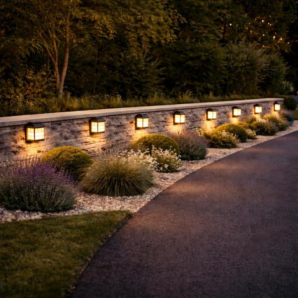 Gardenwize Pack of 2 Solar Fence Lights – Lantern Style LED Wall Lights