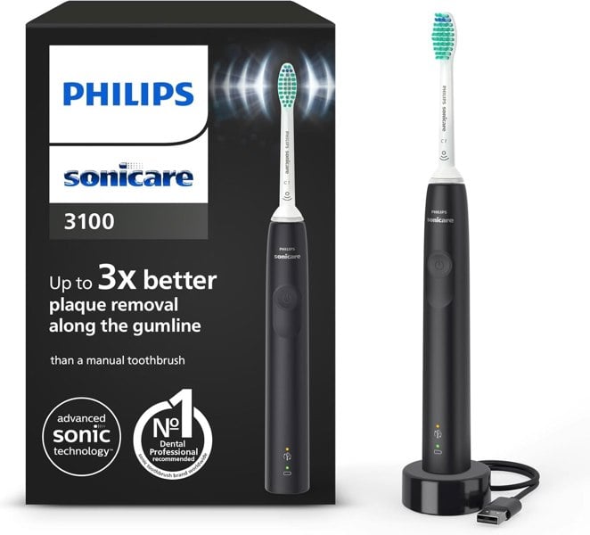 Philips HX3671 Sonicare 3100 Series Rechargeable Sonic Electric Toothbrush