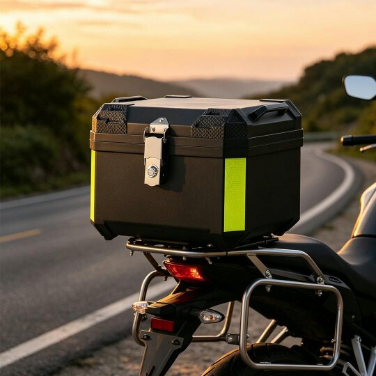 Havendro Universal 45L Aluminium Motorcycle Top Box Motorbike Rear Luggage Case Tail