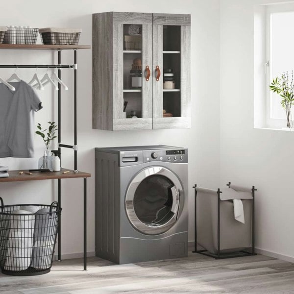 Berkfield Wall Mounted Cabinet Grey Sonoma 69.5x34x90 cm