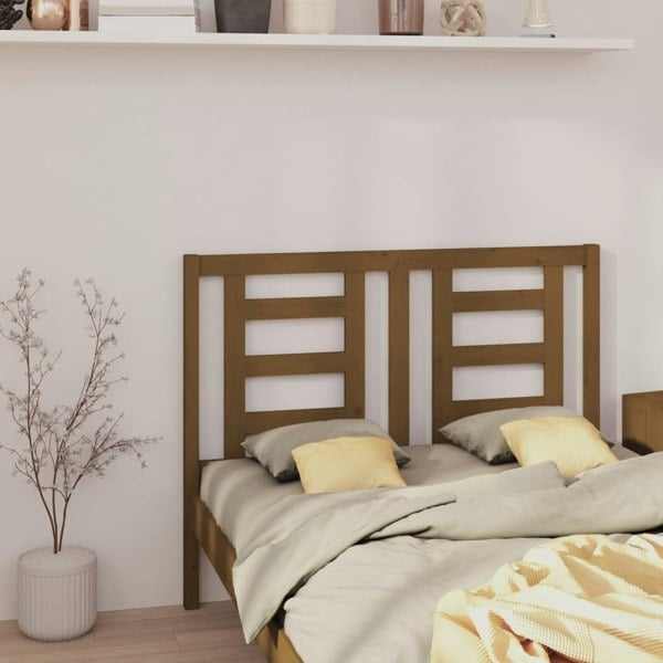 Berkfield Bed Headboard Honey Brown 146x4x100 cm Solid Wood Pine