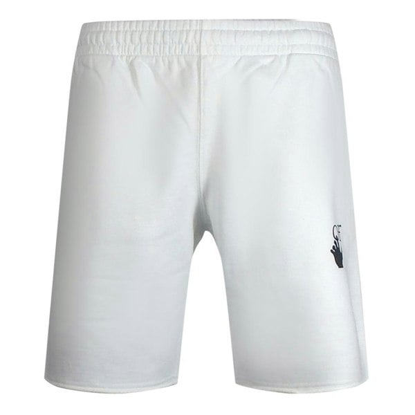 Off-White Unisex Adult Caravaggio Arrow Sweat Shorts - White