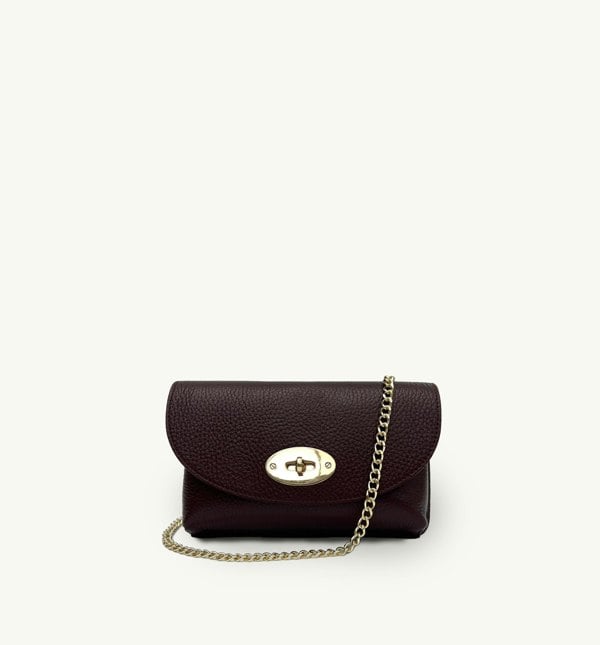 Apatchy London The Mila Leather Phone Bag - Port