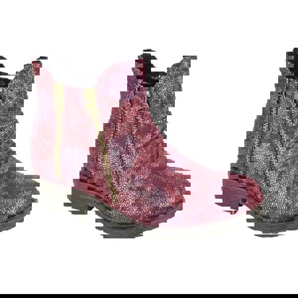 Cipriata Womens/Ladies Agatina Floral Ankle Boots - Burgundy - 