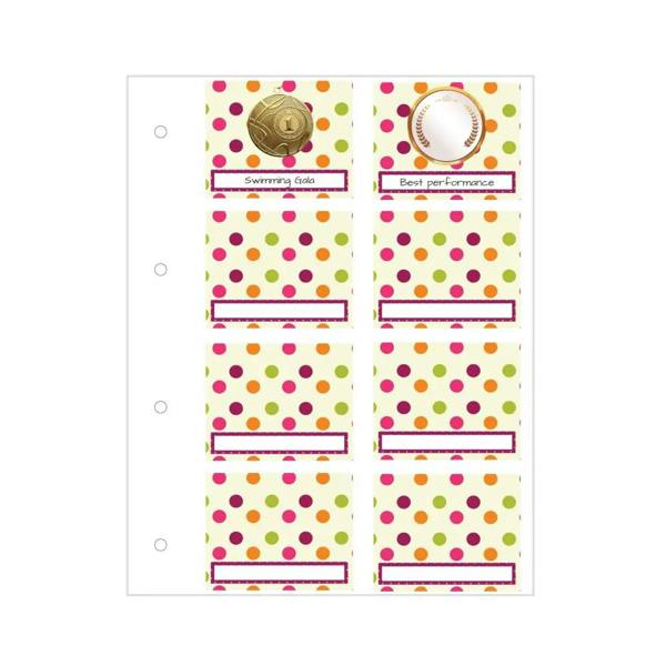 Polka dot planner stickers with gold silver accents for proud moments case