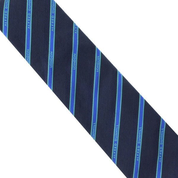 Dunhill selvedge repeat tie in a silk fabric