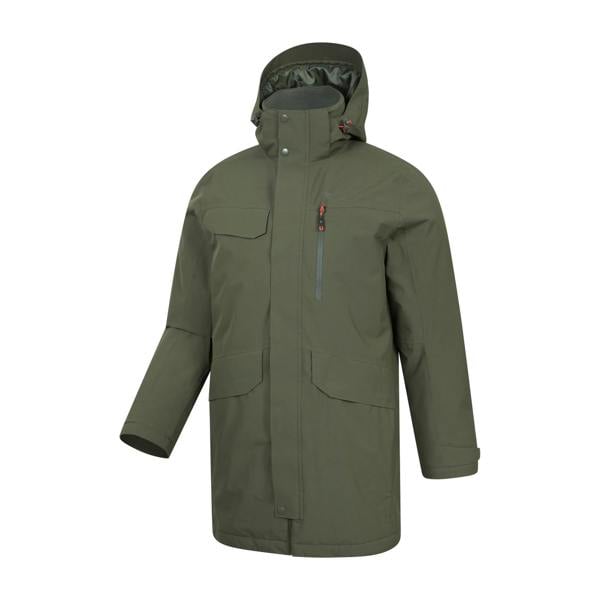 Mountain Warehouse Mens Reid Waterproof Padded Jacket - Green - 