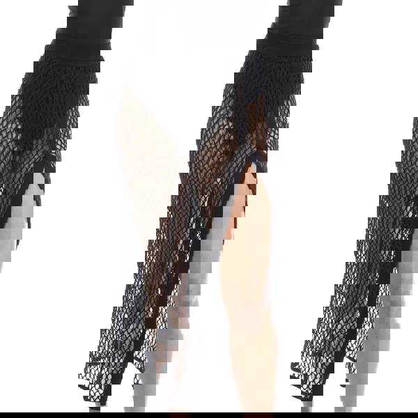 Off White Womens/Ladies Logo Mesh Maxi Skirt - Black - 