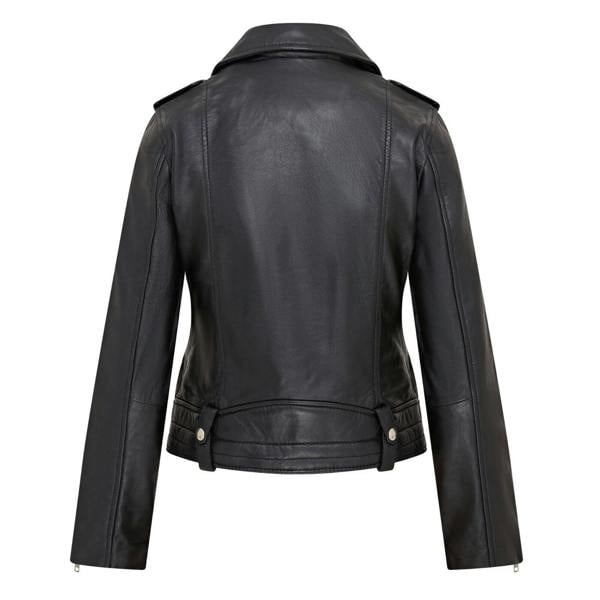 Infinity Leather Womens Black Leather Brando Jacket - Chennai