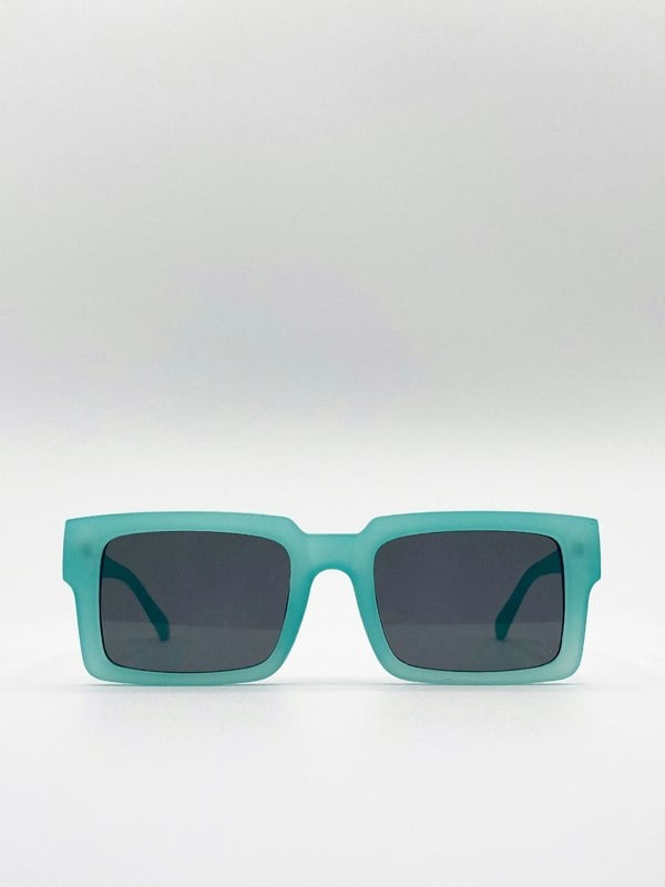 SVNX Square Matte Crystal Frame Sunglasses