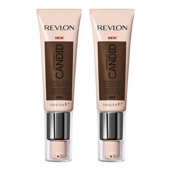 Revlon 2 x Revlon Photoready Candid Natural Finish Foundation 22ml - 560 Espresso