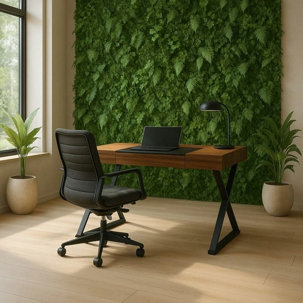 Centurion Supports ADONIS Walnut with Matte Black Legs Ergonomic Luxury Home Office Desk