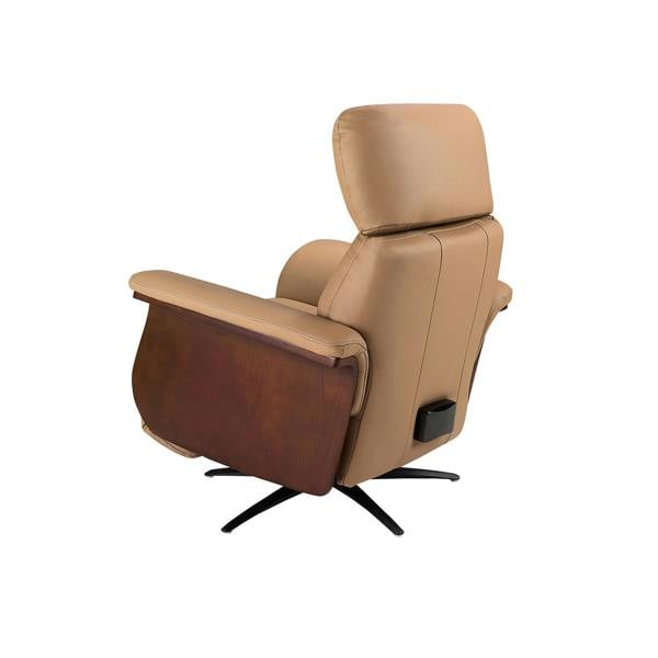 Angel Cerdá Brown leather swivel relax armchair 5198