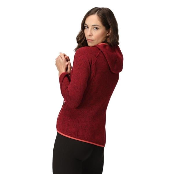 Regatta Women's Newhill Marl Hooded Fleece Jacket - Rumba Red