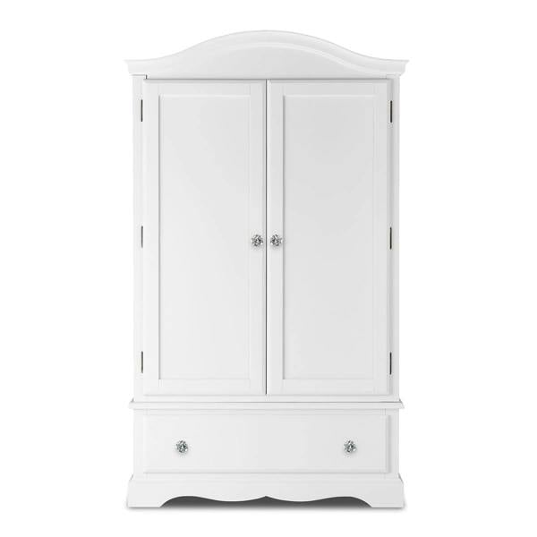 Statement Furniture Romance French Double Wardrobe With Drawer and Crystal Handles