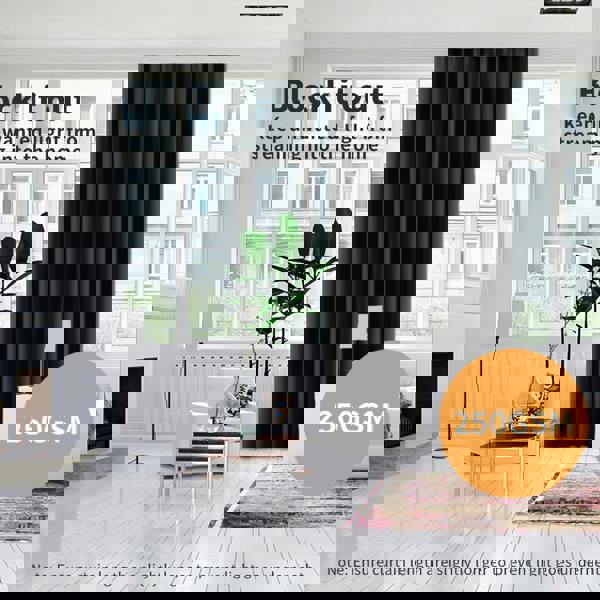 Marlow 2PC Thermal Blackout Blockout Curtains Eyelet Ring Top Thick Sun Block