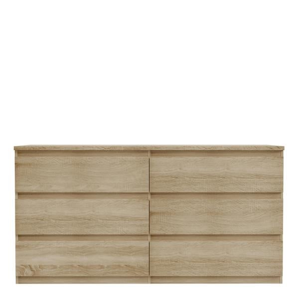 Edmore 6 Drawer Wide Chest in Sonoma Oak