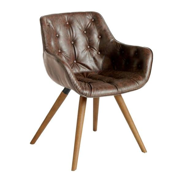 Angel Cerdá Chocolate brown leatherette chair 4073