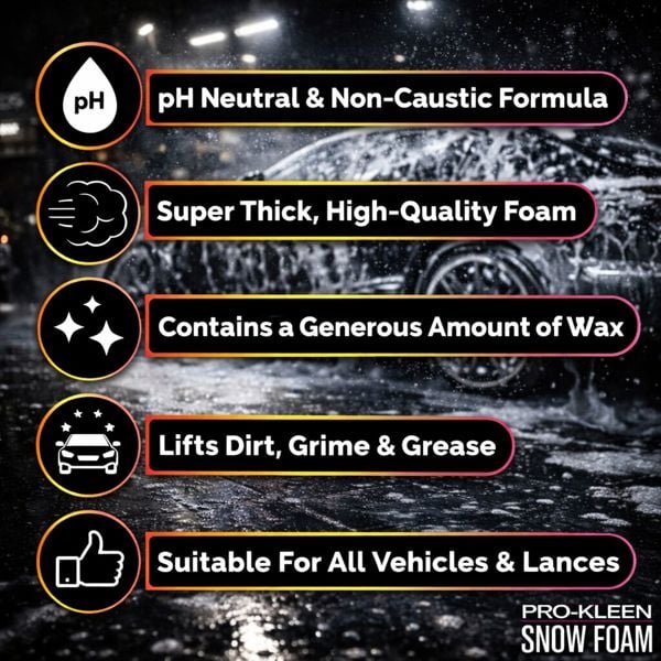 ProKleen 20L of Pro-Kleen Cherry Snow Foam with Wax - Super Thick & Non-Caustic Foam