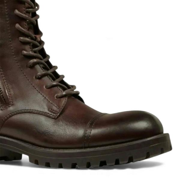 Windsorsmuth Willem - Men's Maroon Brown Leather Military Combat Boots