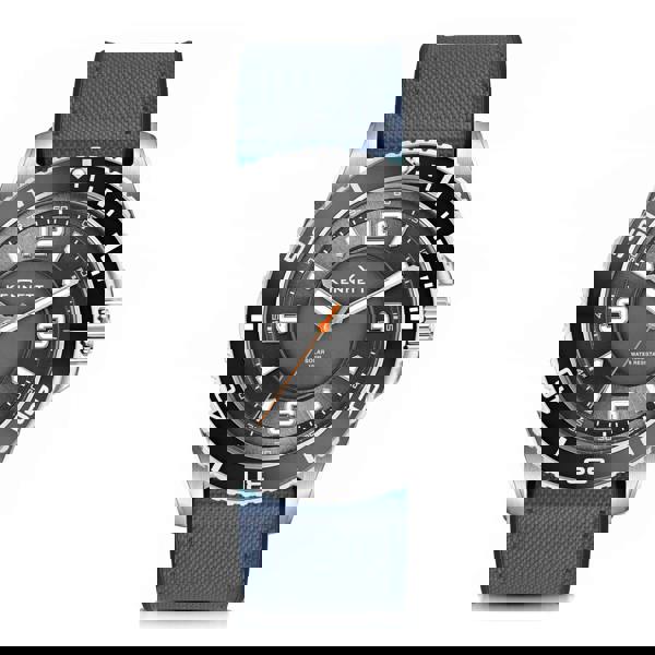 Kennett Solaxplorer Solar Watch Grey Dial with Navy Rubber Sailcloth hybrid strap