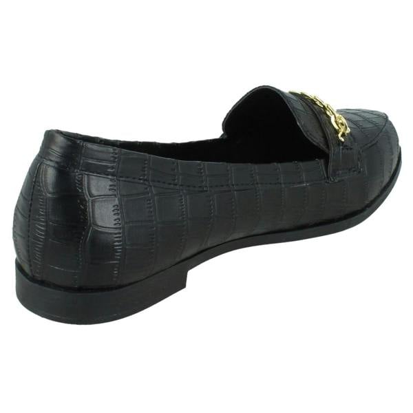 Spot On Ladies Spot On Croc Print Loafers F80537
