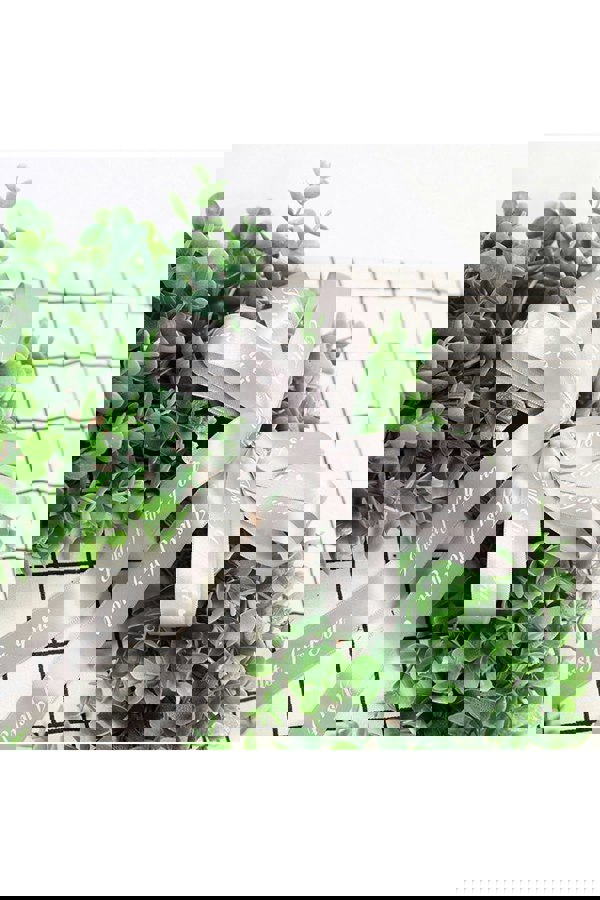 Living and Home 40cm Artificial Eucalyptus Leaf Wreath Decorative Plant with Ribbon