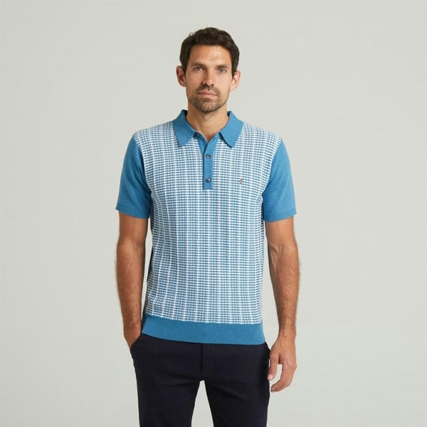 Gabicci G54M09 Mens Short Sleeve Knitted Polo Gabicci Classic - AQUA