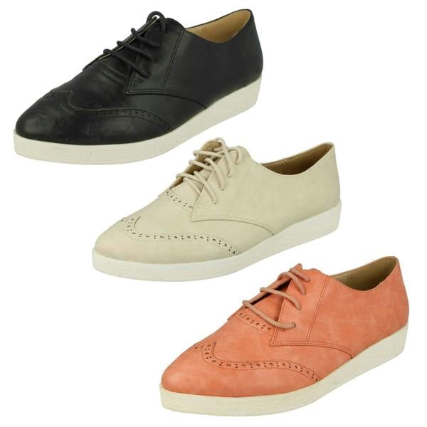 Spot On Ladies Spot On Lace Up Brogues